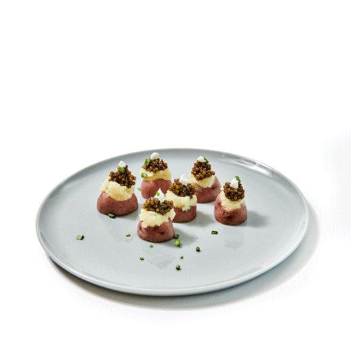 Twice-Cooked Potatoes with Caviar