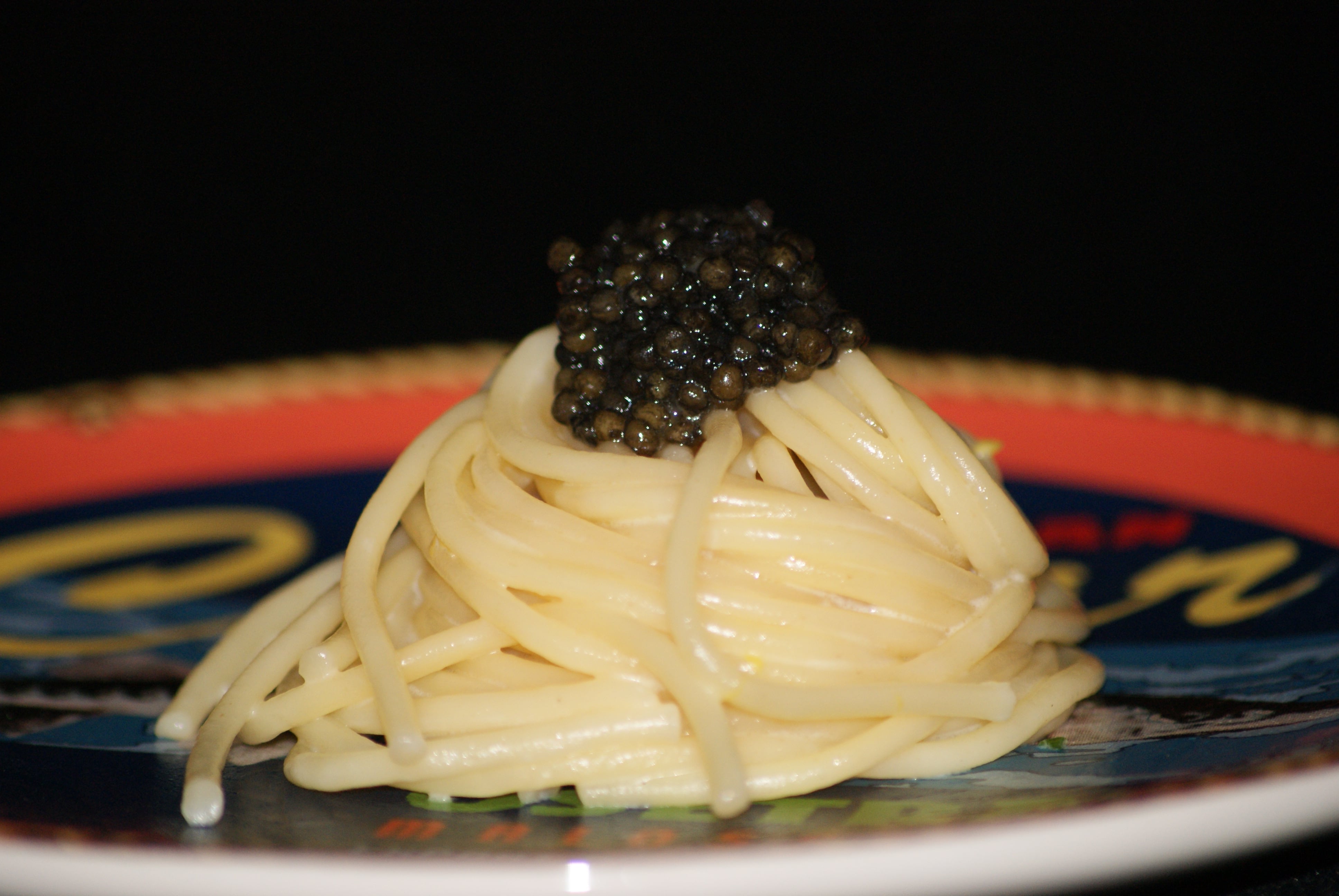 Lemon Spaghettini with Caviar