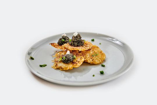 Mini Potato Rosti with Caviar & Crème Fraîche