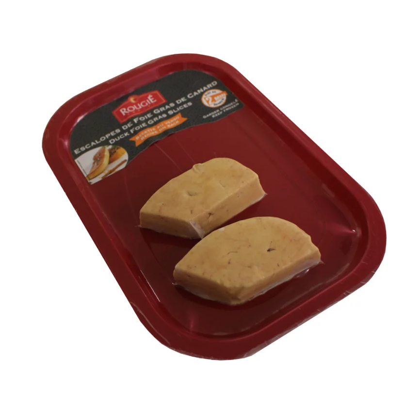 Flash Frozen Duck Foie Gras Slices (two-pack) 1.23 oz. per slice